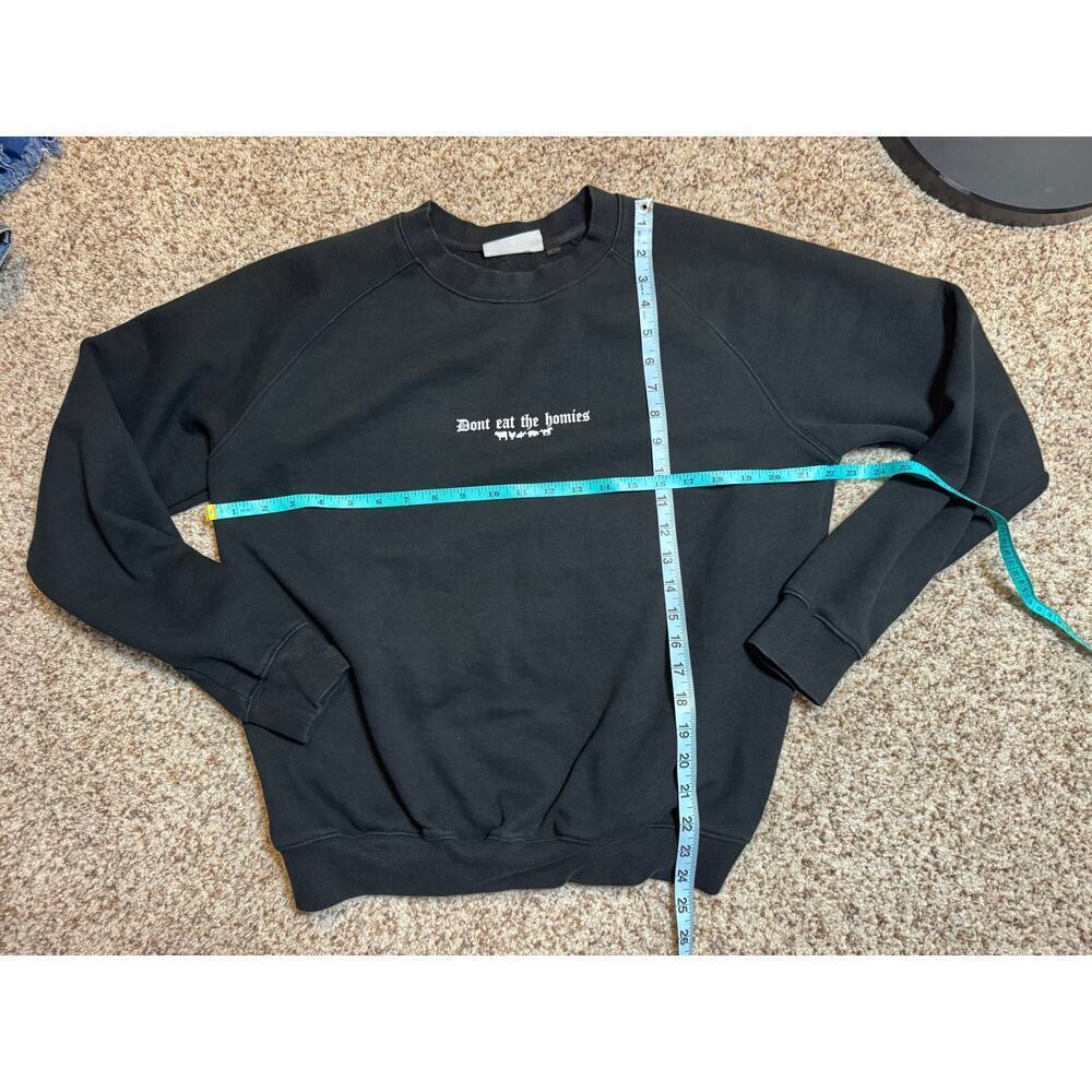 Og "Don't Eat The Homies" Long Sleeve Black Crewneck Sweatshirt, Men's Small — image 7 of 8
